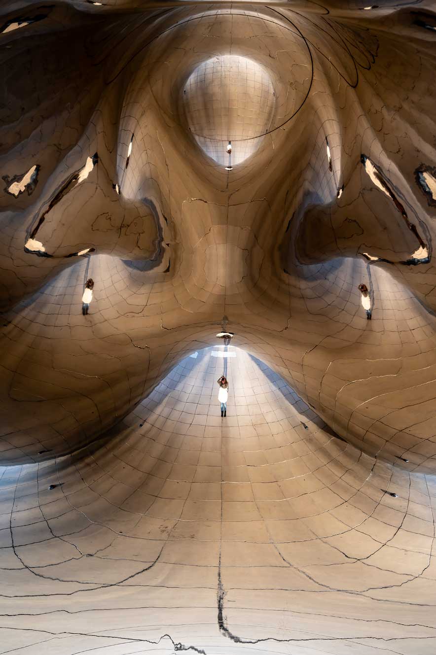 Inside Cloud Gate aka The Bean in Chicago - shot with the Nikon Z6
