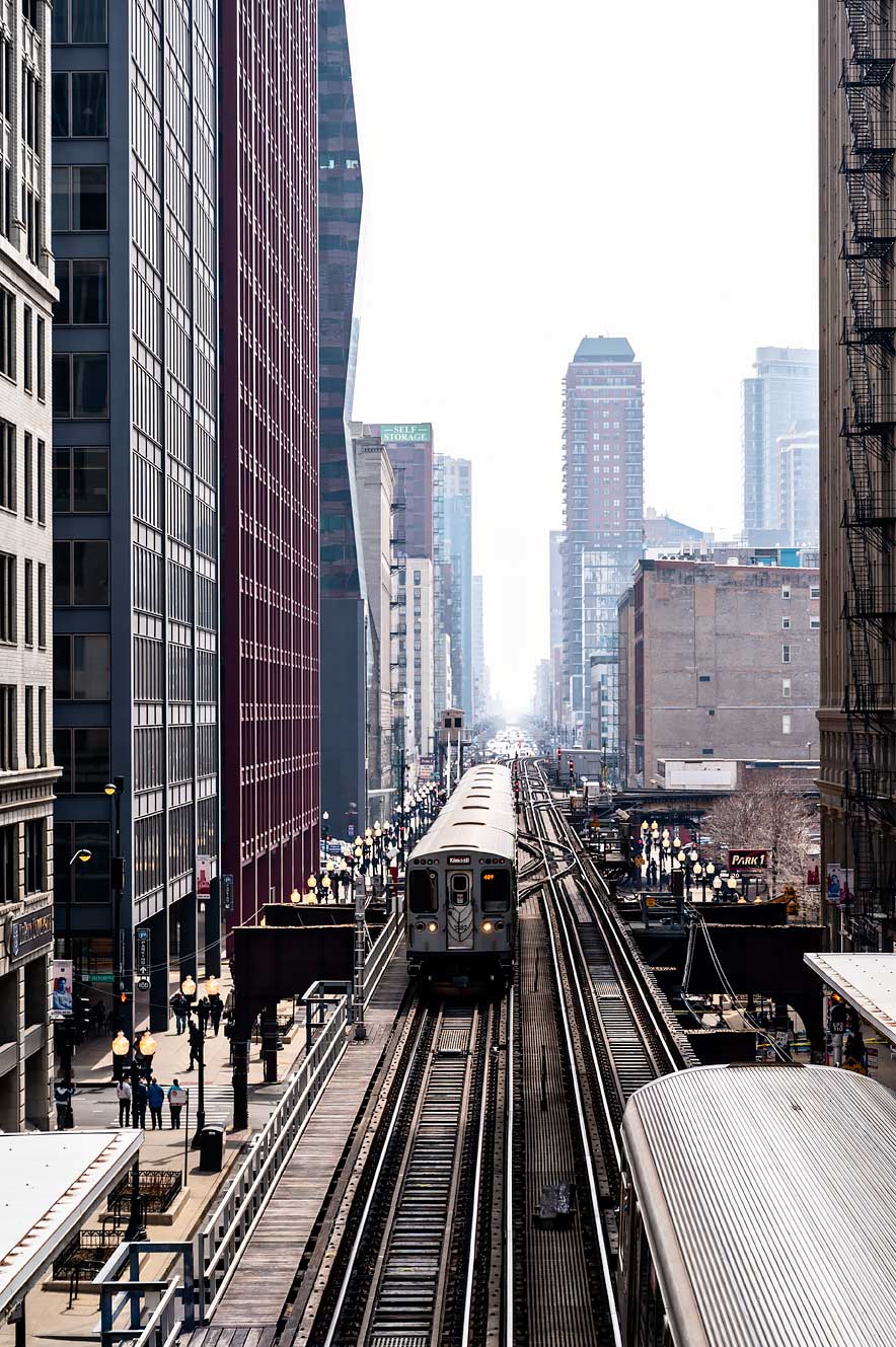The L Train in Chicago - shot with the Nikon Z6